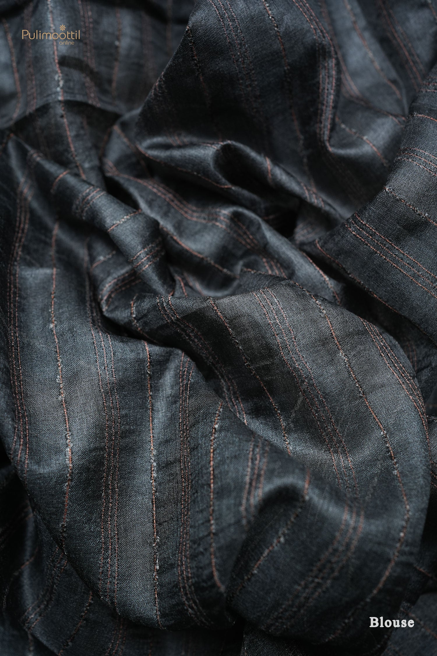 Ash color Tussar silk saree
