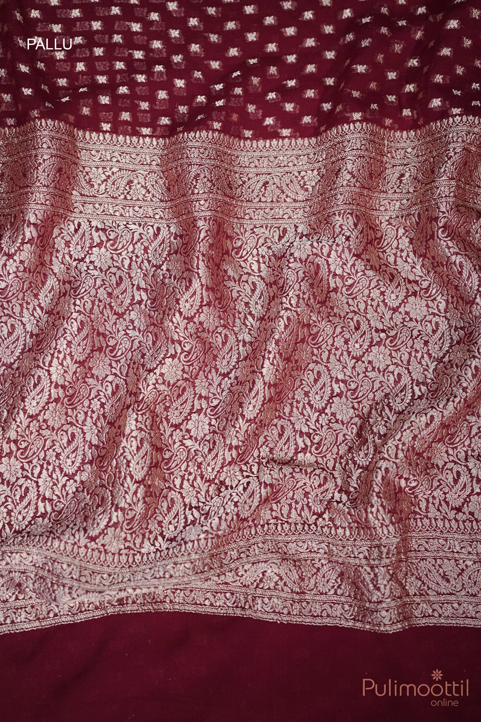 Maroon Colour Georgette Banarasi Saree