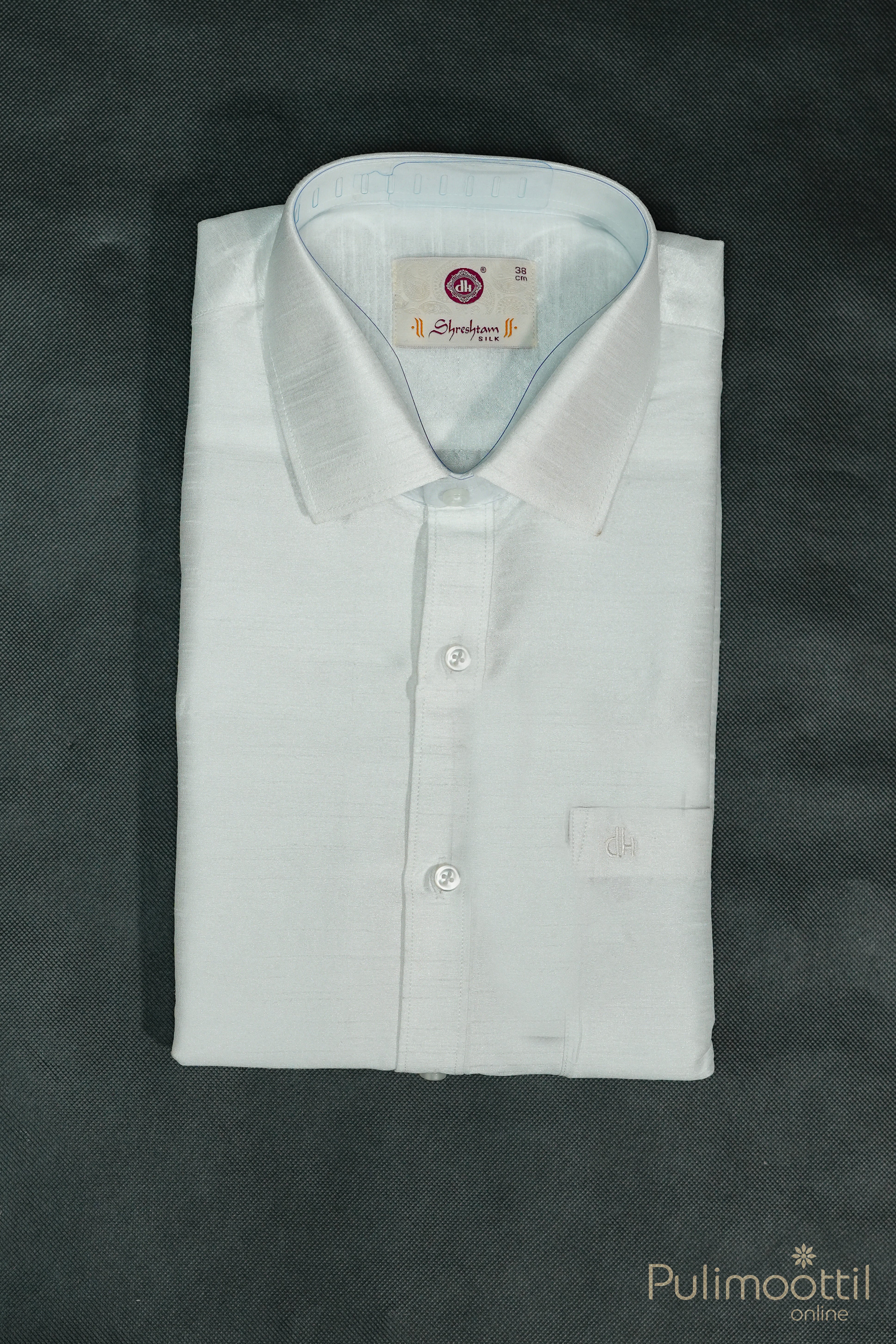 White Colour Art Silk Shirt.