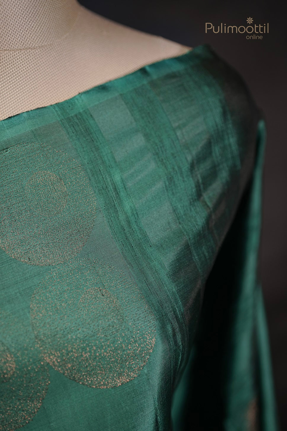 Teal Green Colour Kanchipuram Soft Silk Saree