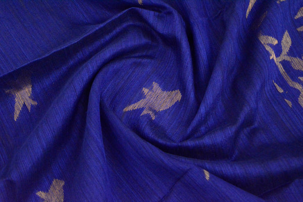 Royal Blue Colour Jute Silk Saree.