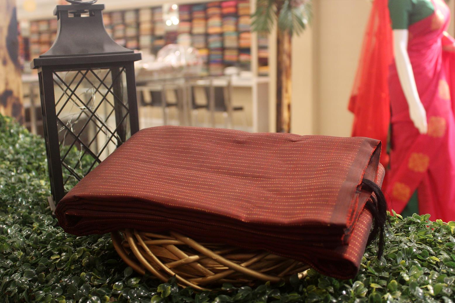 Brown Colour Kanchipuram Designer Silk Saree.