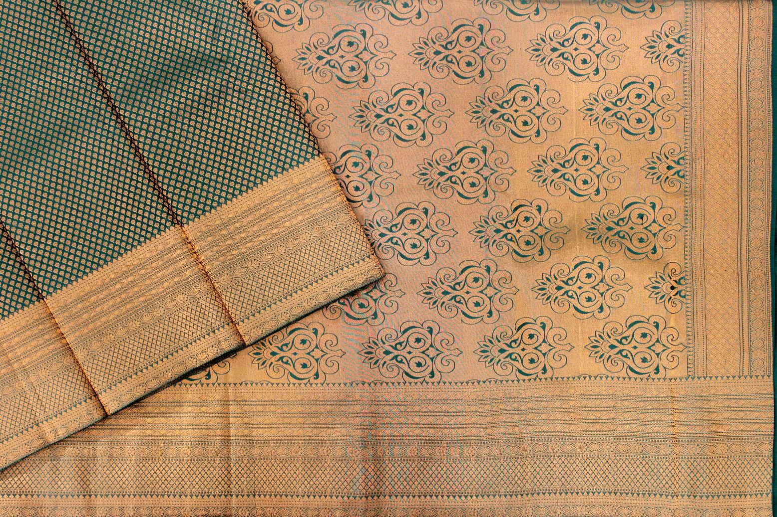 Arogya Pacha Colour Designer Brocade Silk Saree.