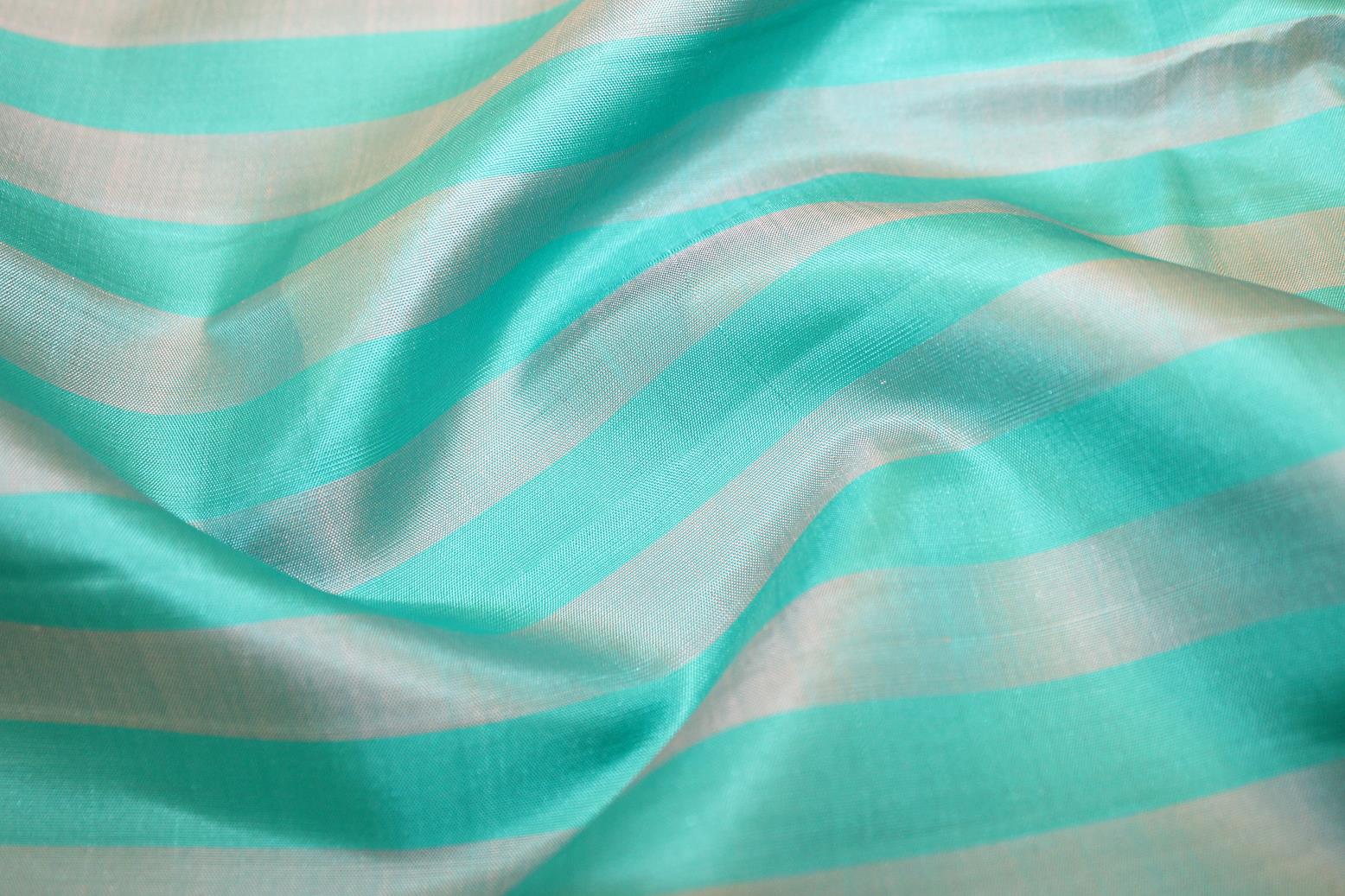 Sea Blue with Light Grey Colour Kanchipuram Designer Soft Silk Saree.