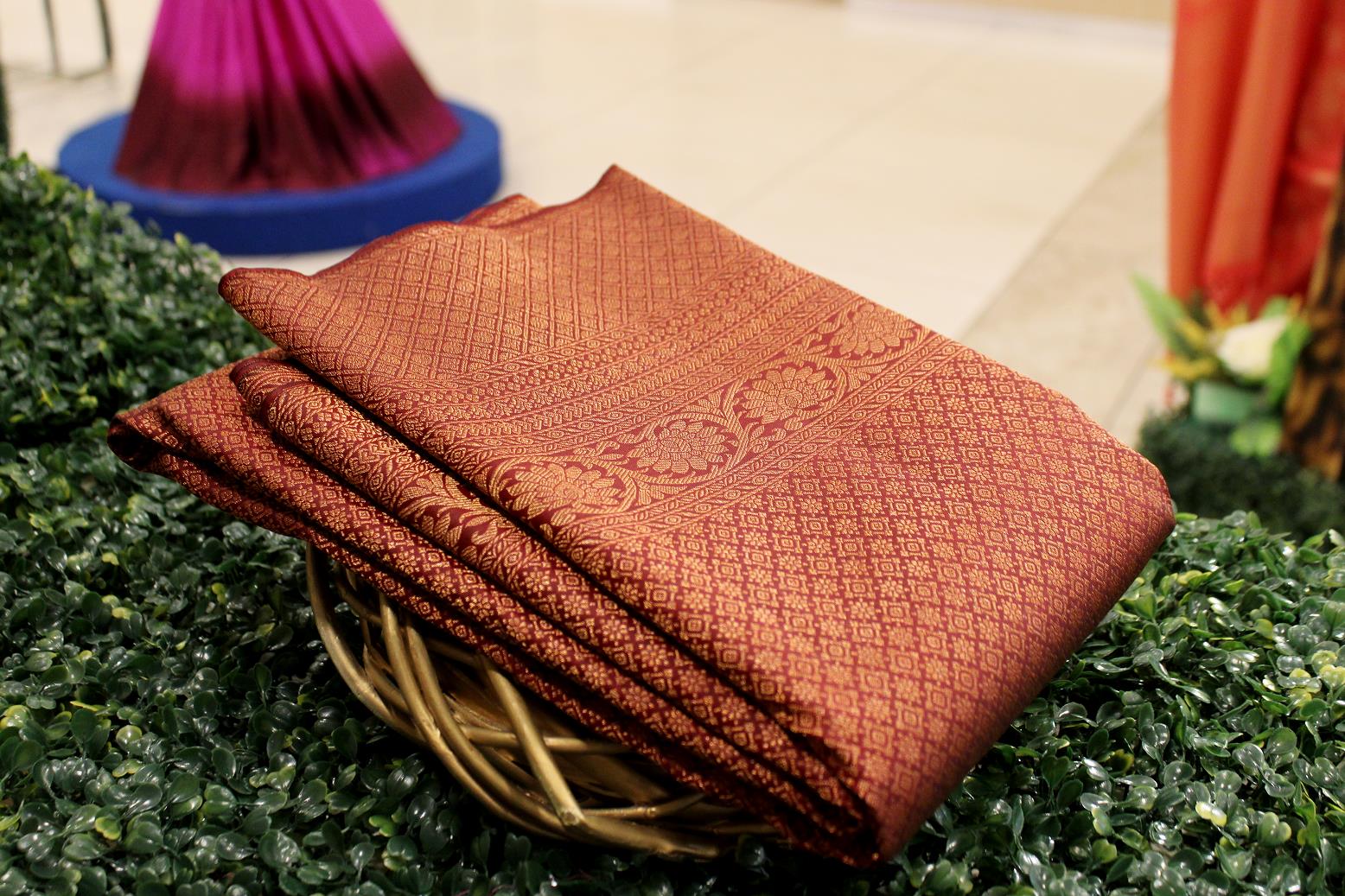 Brown Colour, Designer Silk Saree.