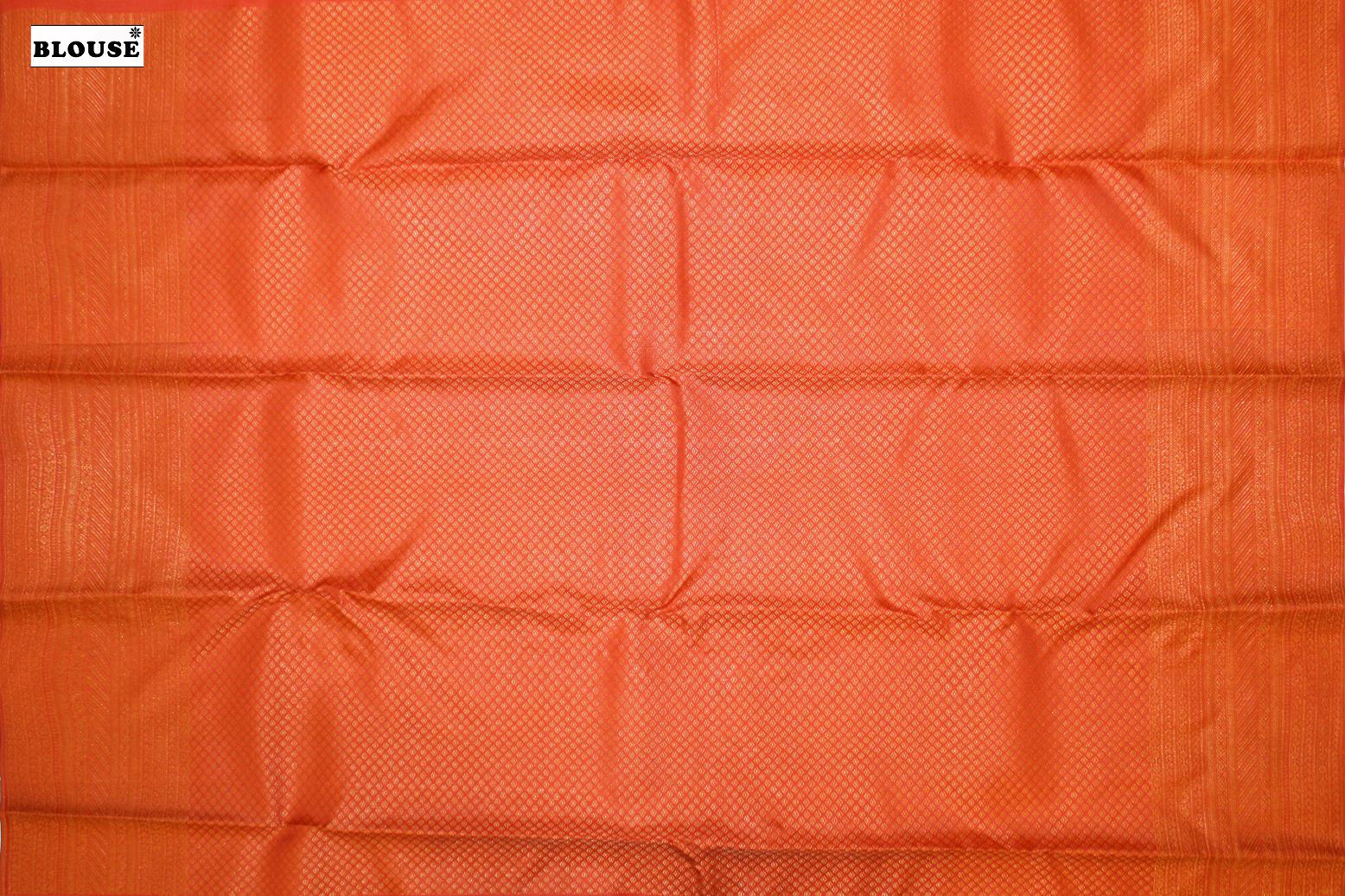 Orangish Red Colour, Wedding Designer Silk Saree.