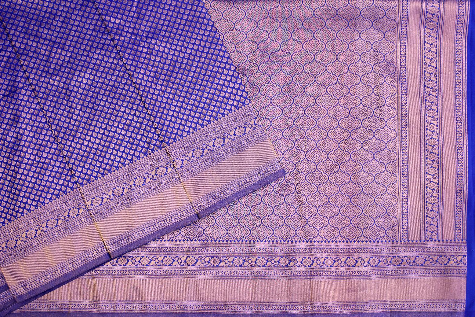 royal-blue-colour-designer-bridal-silk-saree-pulimoottil-online