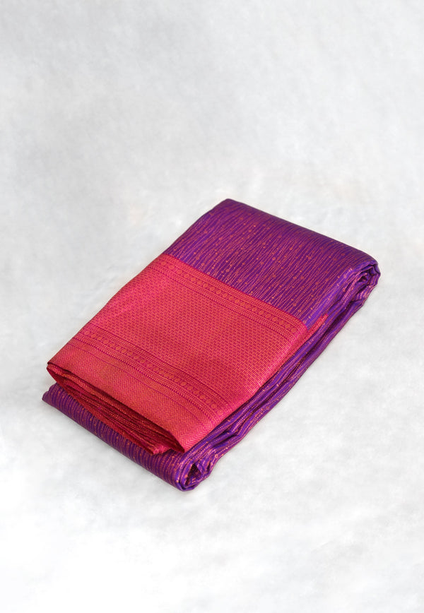 Purple Color Kanchipuram Brocade Saree