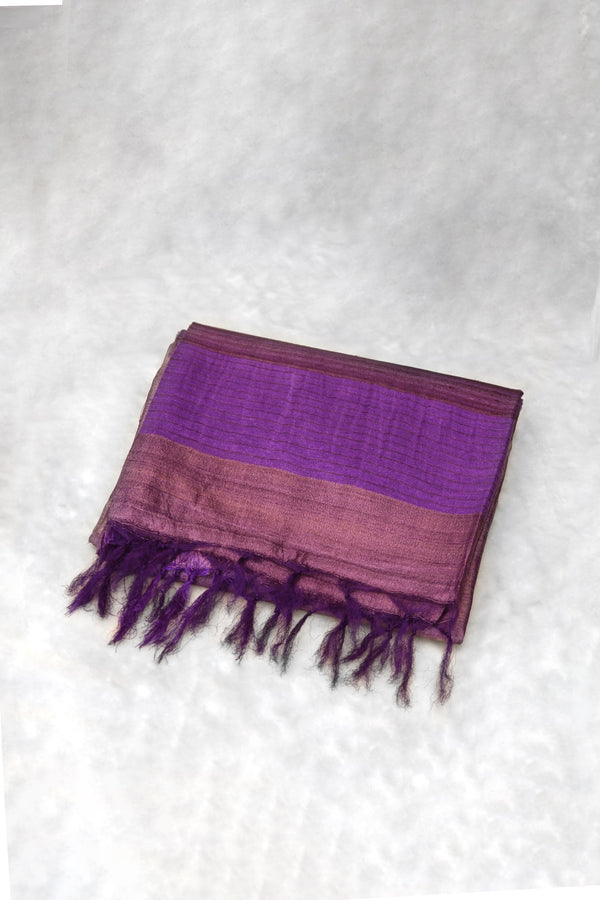 Purple Color Jute Silk Saree