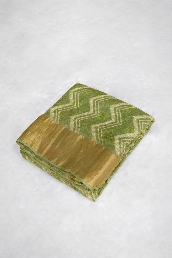 Green Color Jute Silk Saree