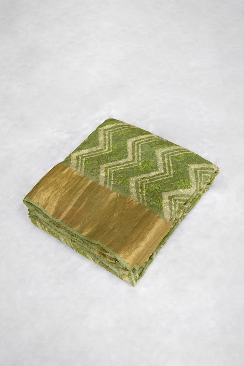 Green Color Jute Silk Saree