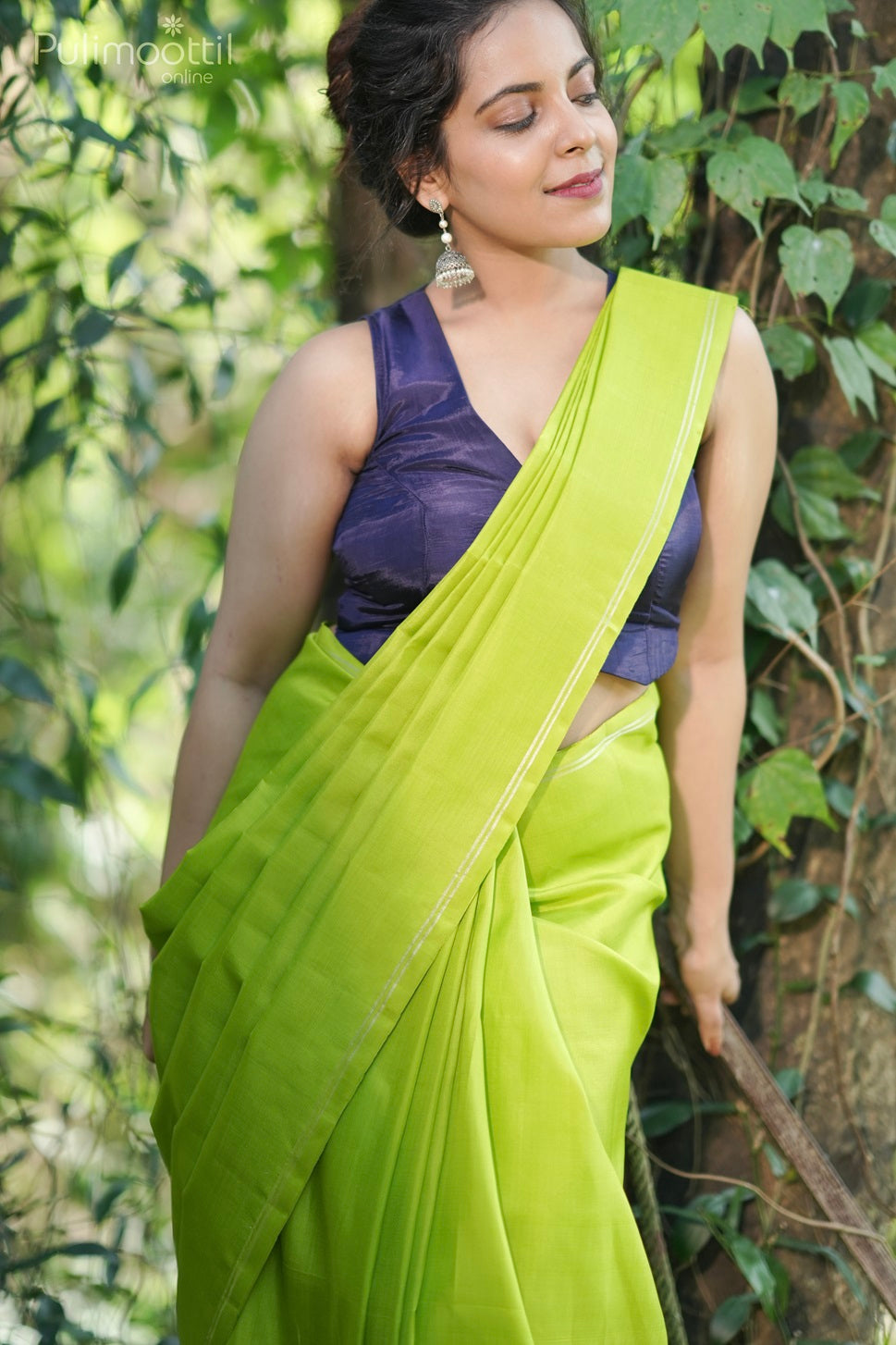 Light Green Colour Pure Kanchipuram Soft Silk Saree
