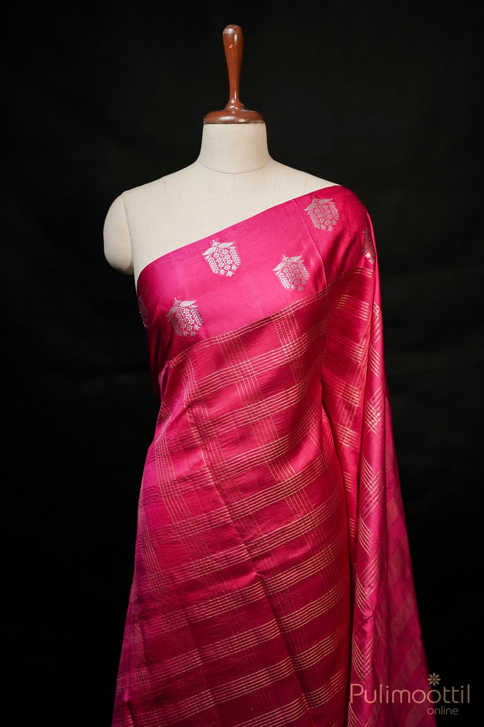 Pink Colour Mango Silk Saree.