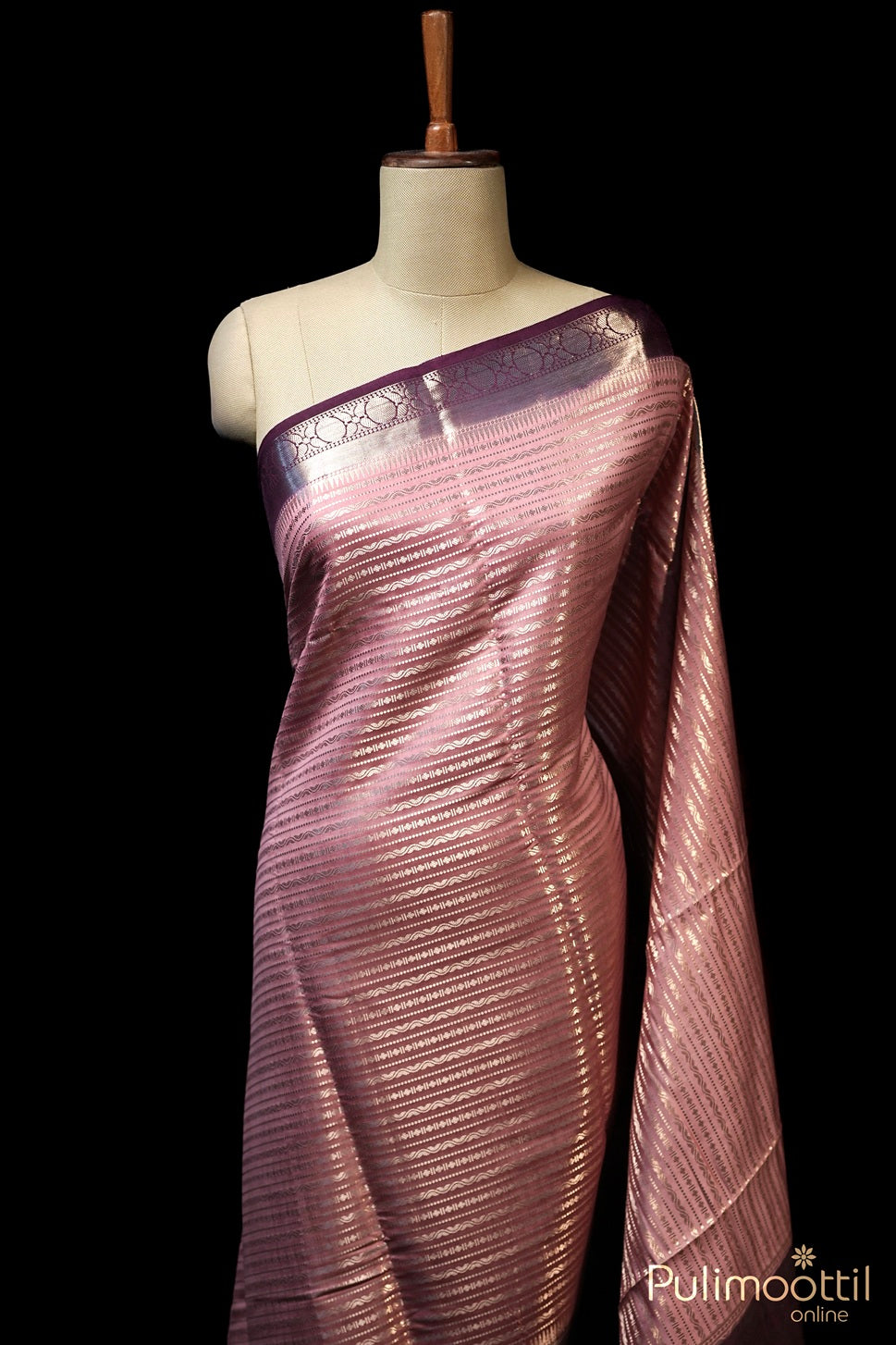 LightPeach Colour Mango Silk Saree.