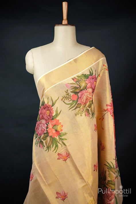 Golden Tissue Kerala Set Saree