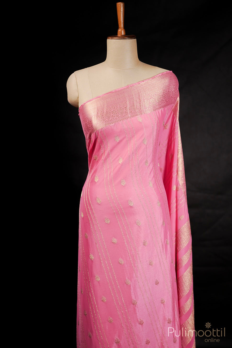 Rose Colour Banarasi Saree.