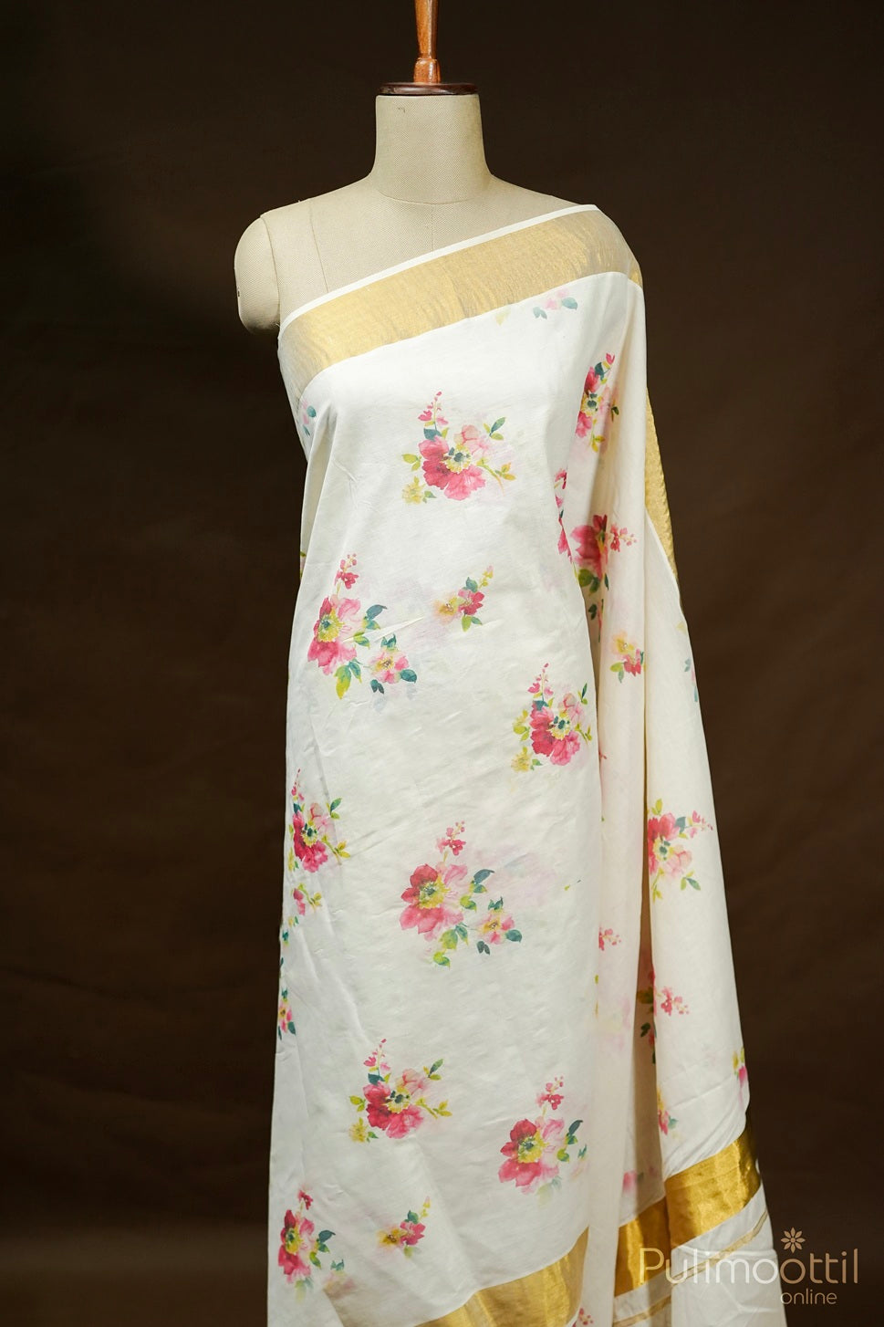 Kerala Cotton Printed Set Saree.