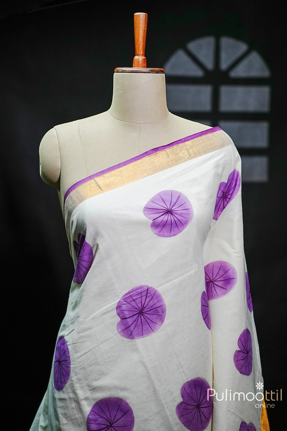 Off White Colour Cotton Set Saree.