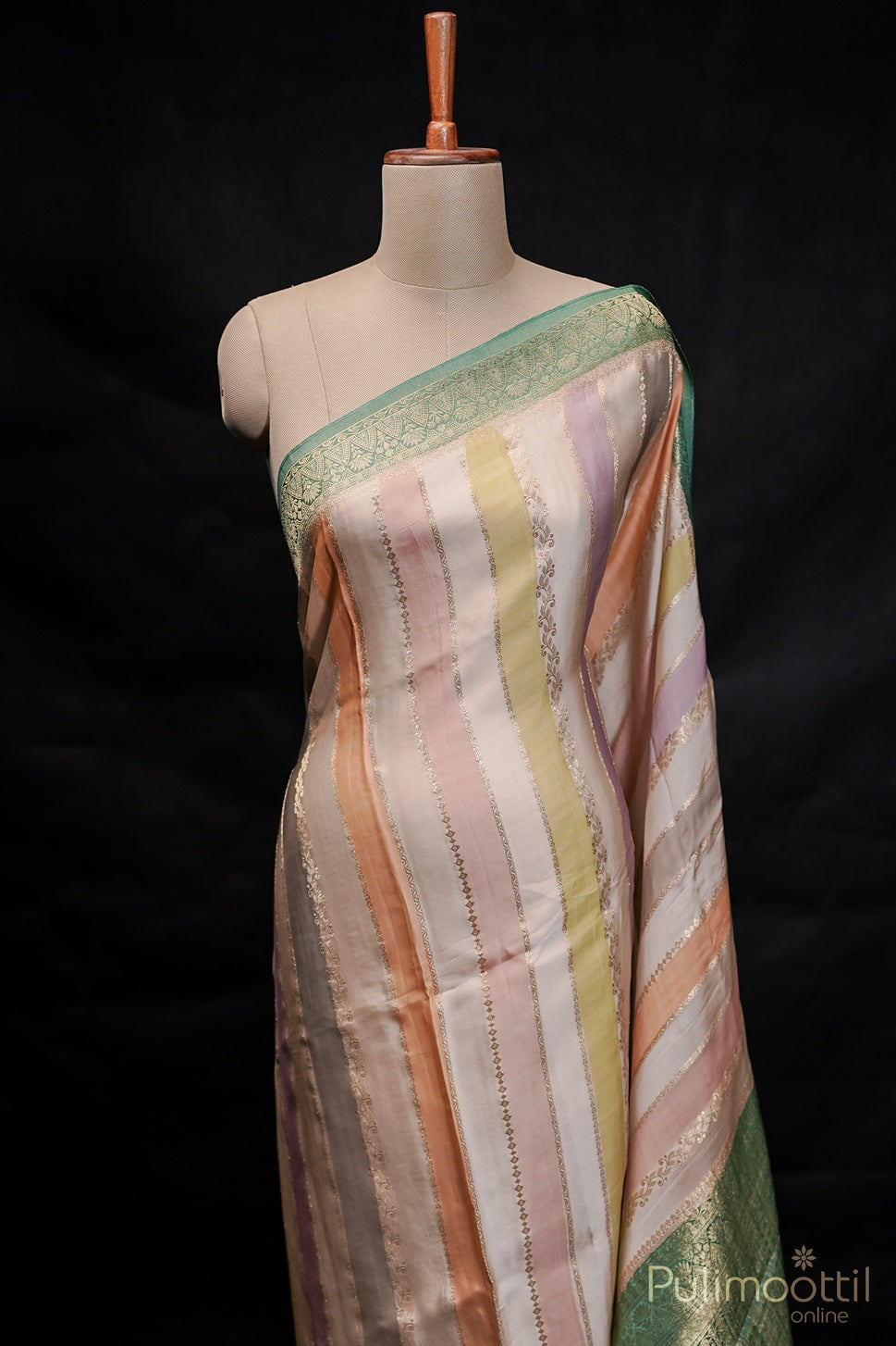 Multi Colour Organza Banarasi Saree.