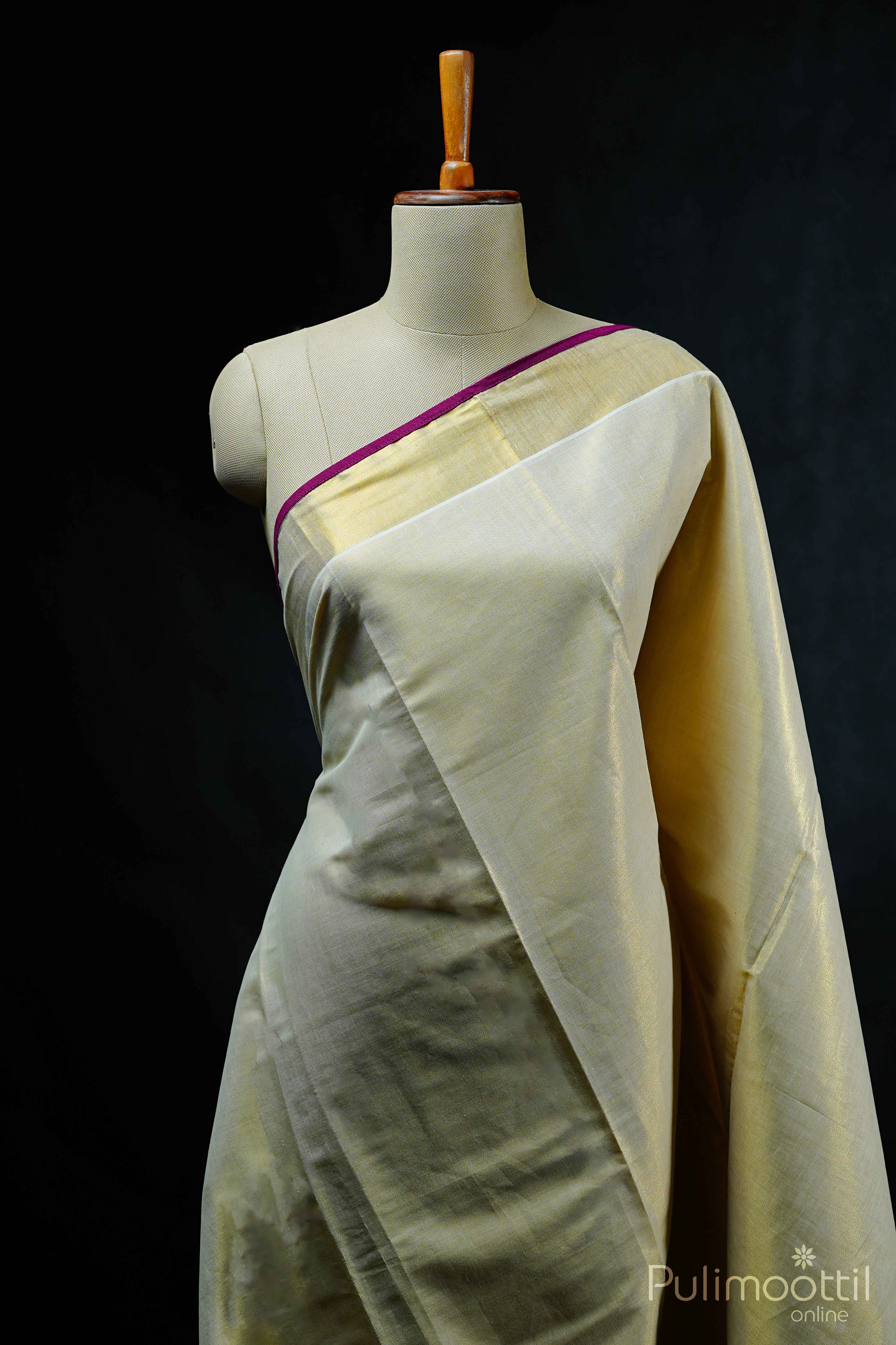 Golden Tissue Kerala Set Saree.