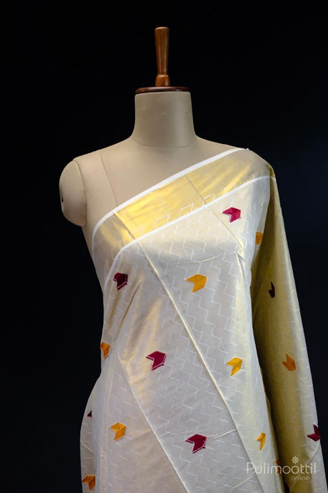 Golden Tissue Kerala Traditional Saree