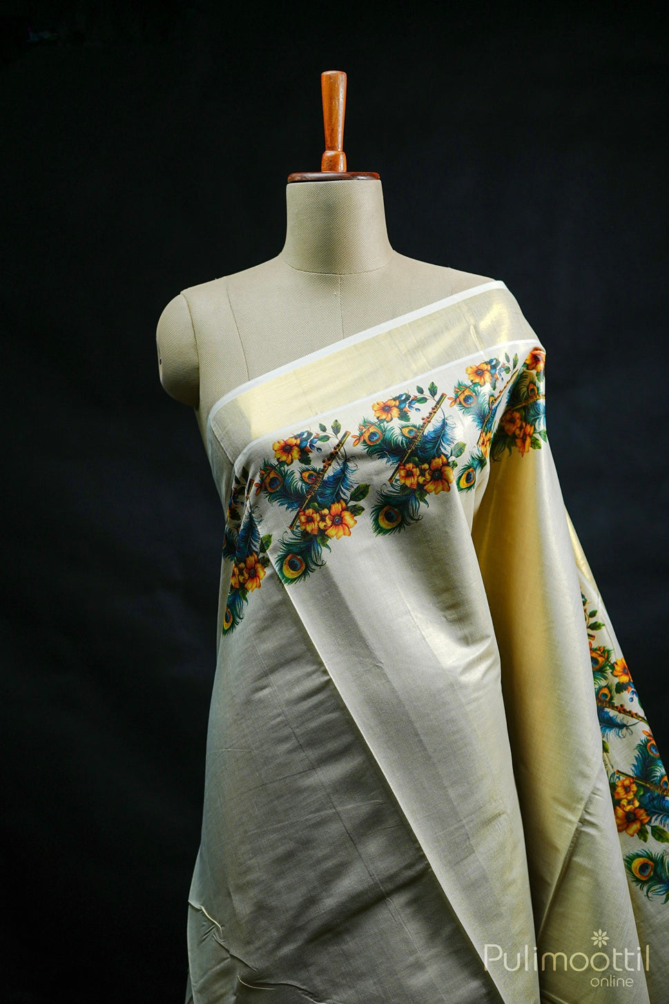 Golden Tissue Kerala Set Saree.