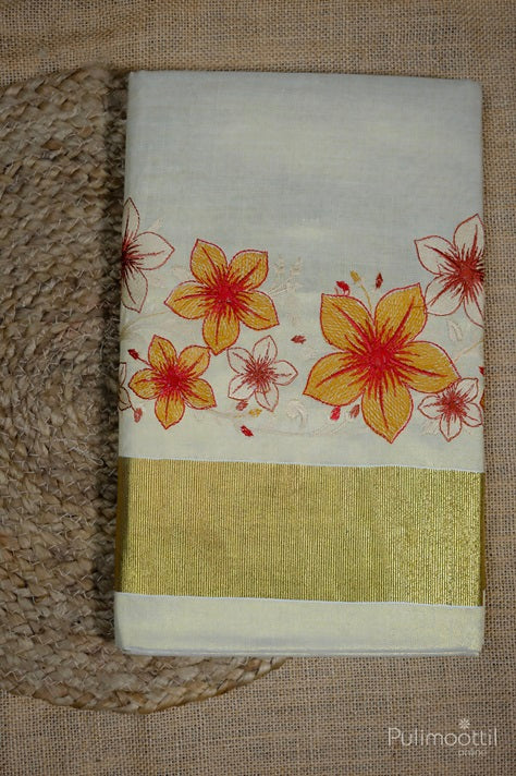 Golden Tissue Kerala Set Saree