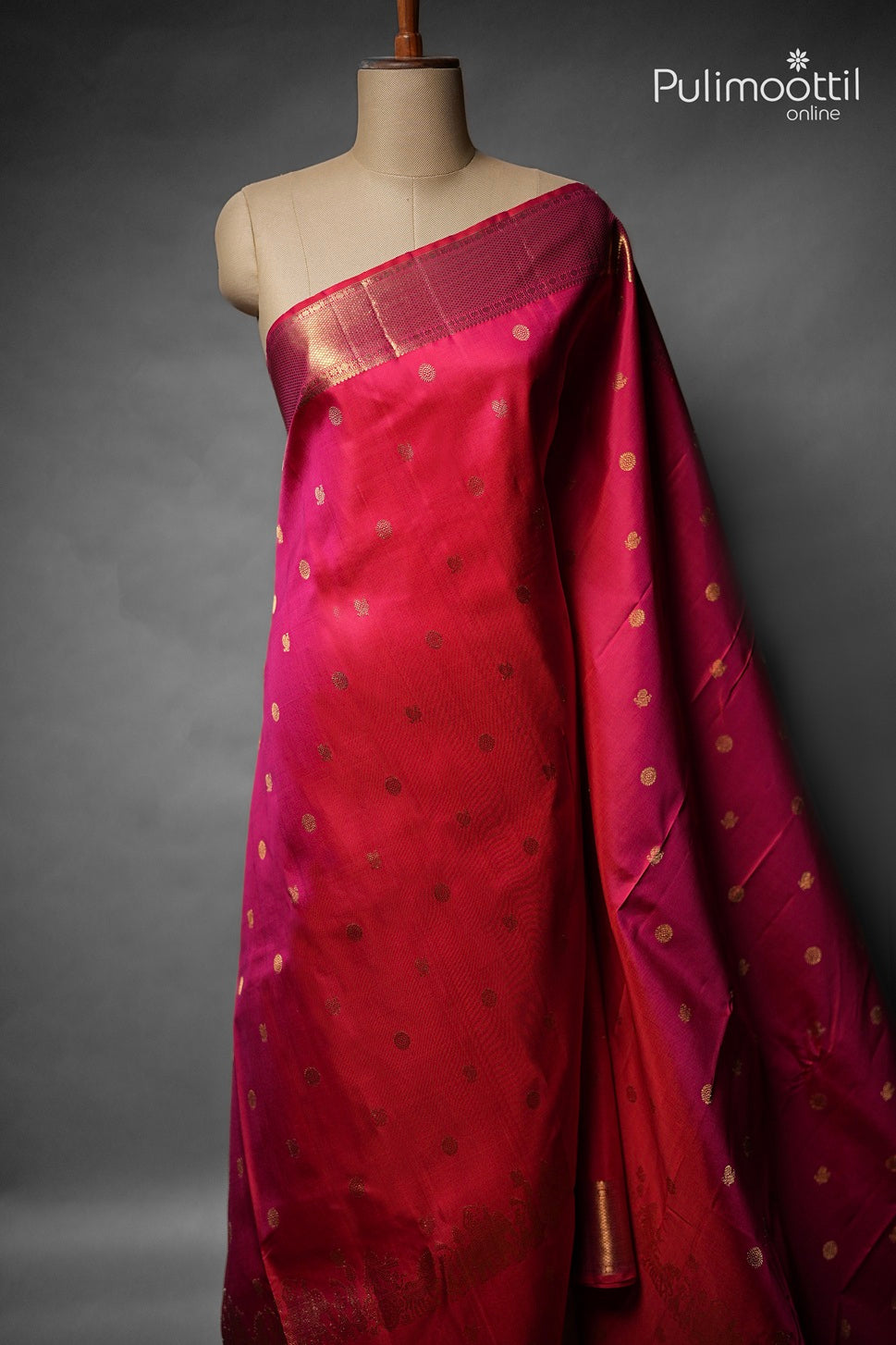 Rani Pink Colour Kanchipuram Brocade Wedding Saree