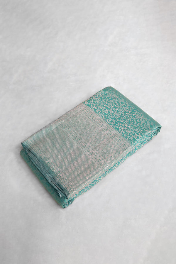 Stera Blue Color Kanchipuram Brocade Saree