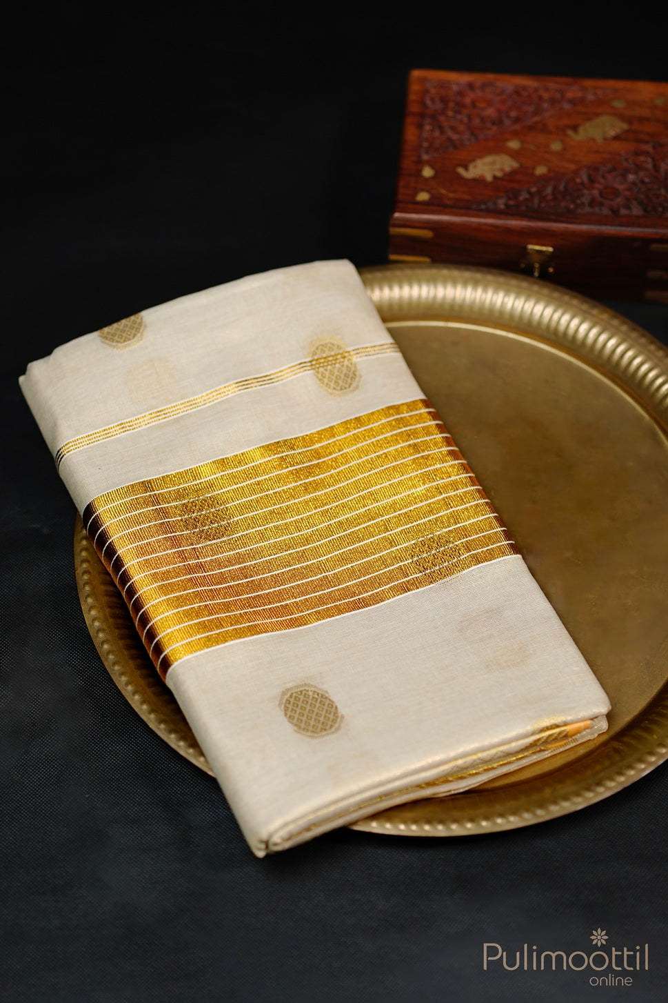 Golden Tissue Set Saree.