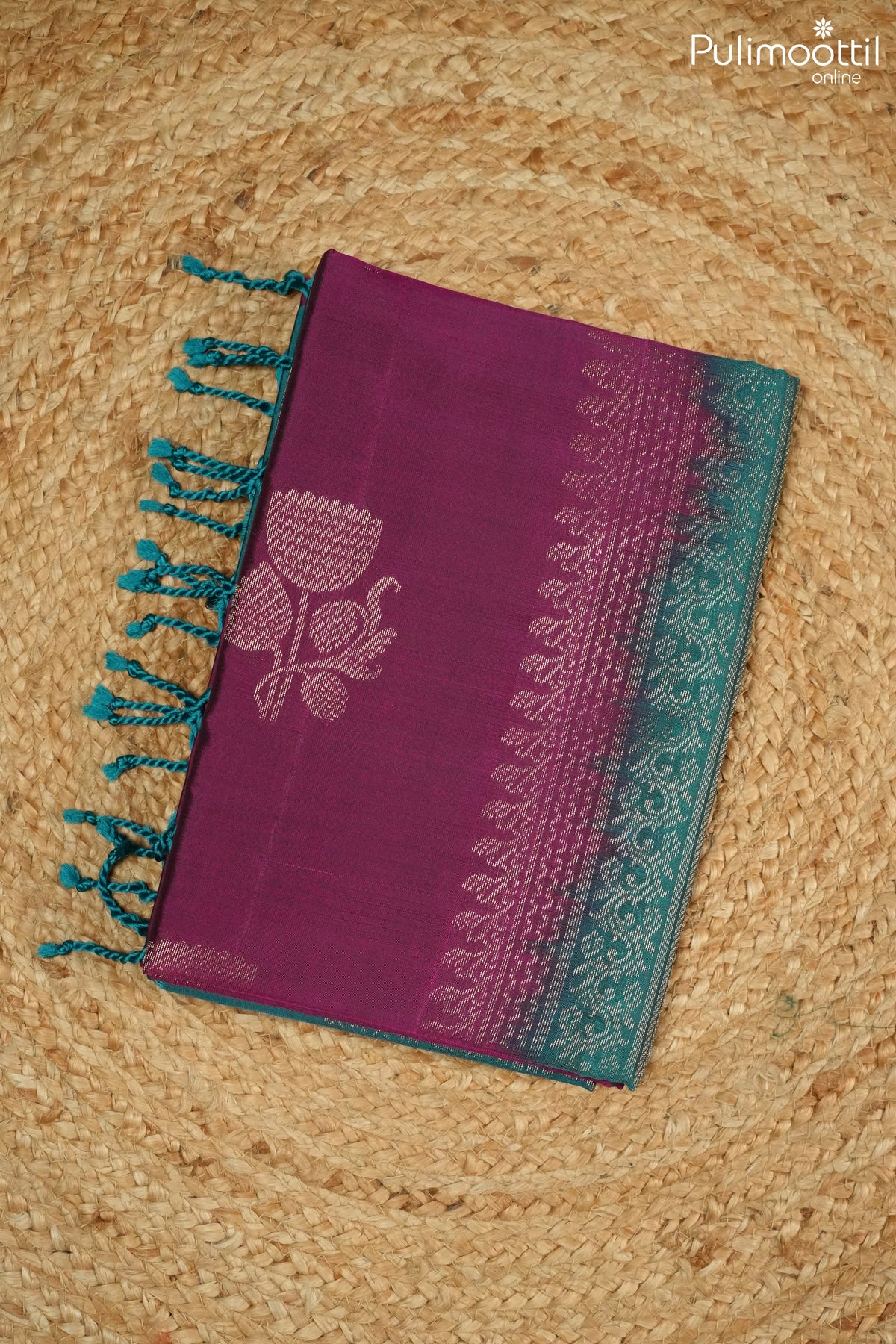 Magenta Colour Kanchipuram Soft Silk Saree