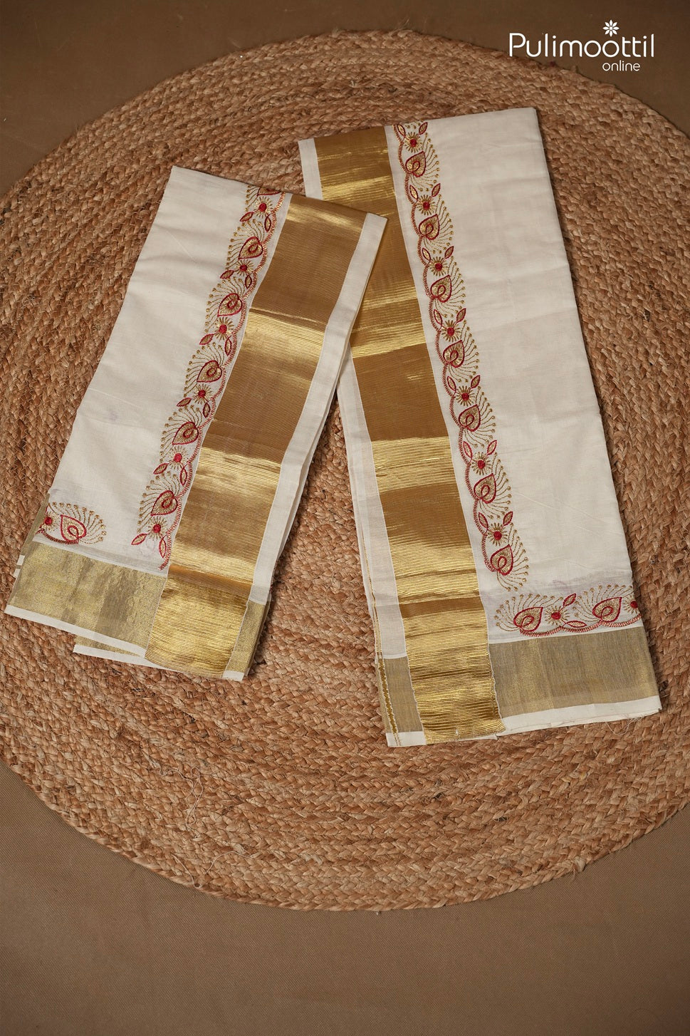 Onam Special Kerala Traditional Off White Set Mundu