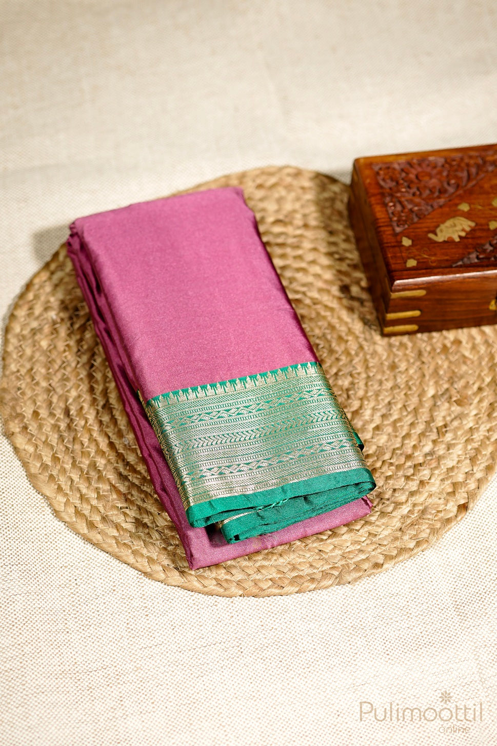 Pastel Pink Colour Arni Silk Saree.