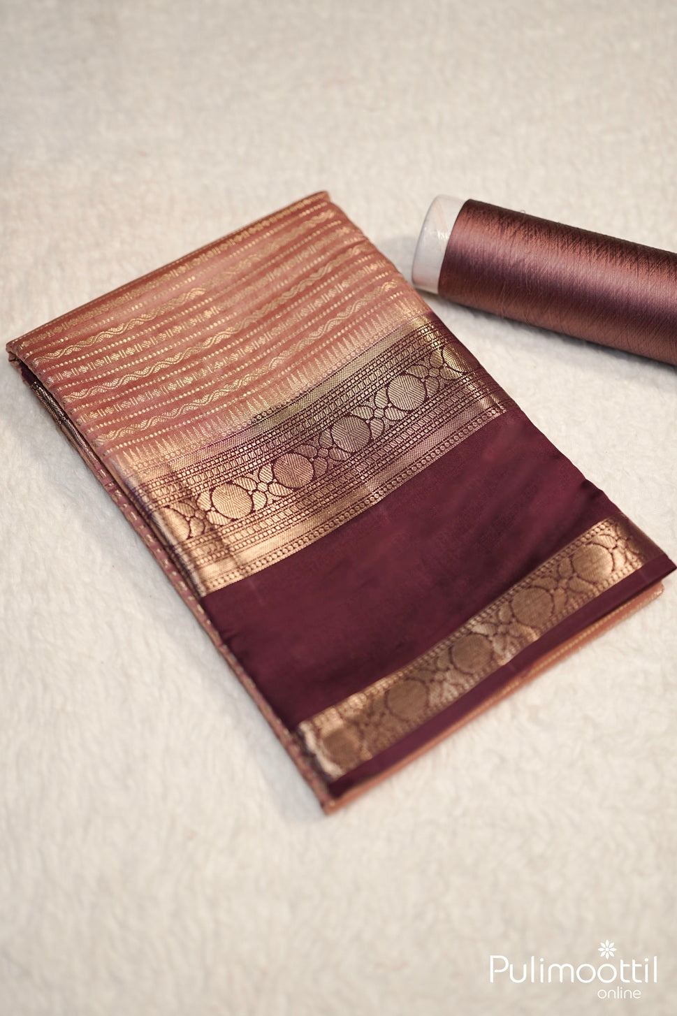 LightPeach Colour Mango Silk Saree.