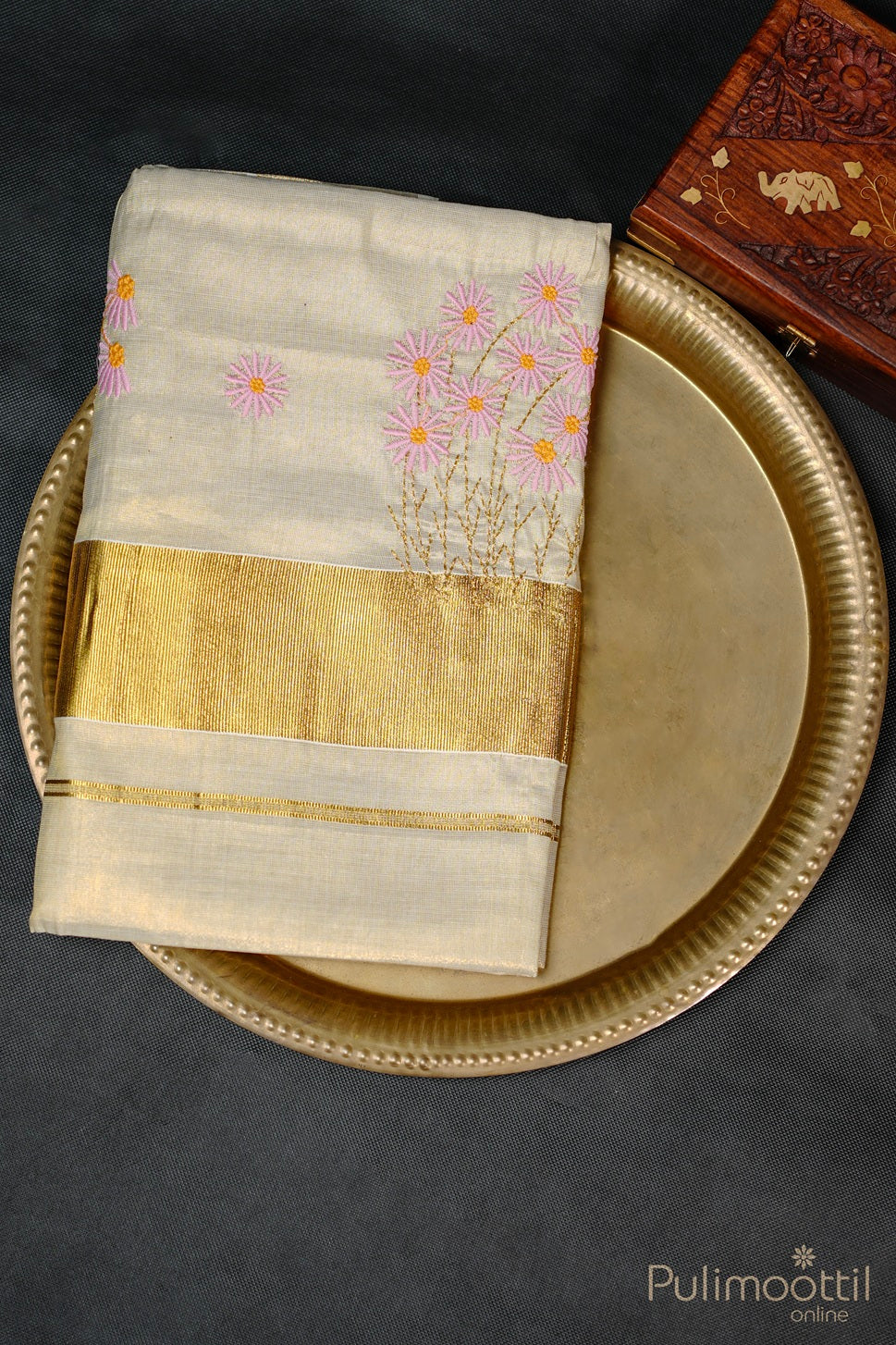 Golden Tissue Set Saree.