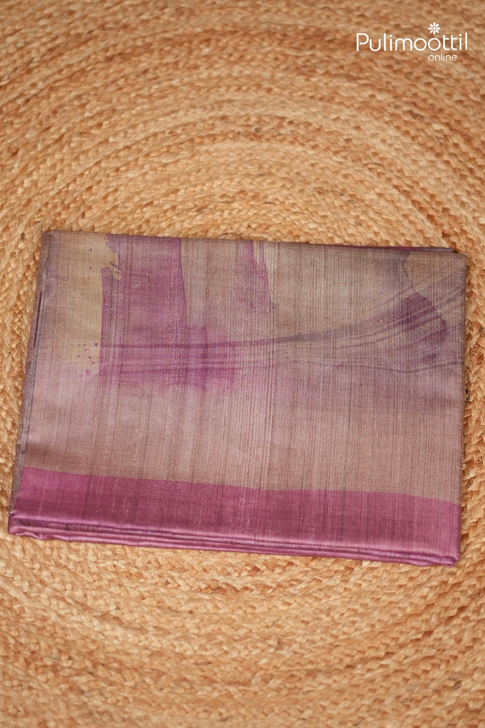 Multicolour Jute And Tussar Silk Saree
