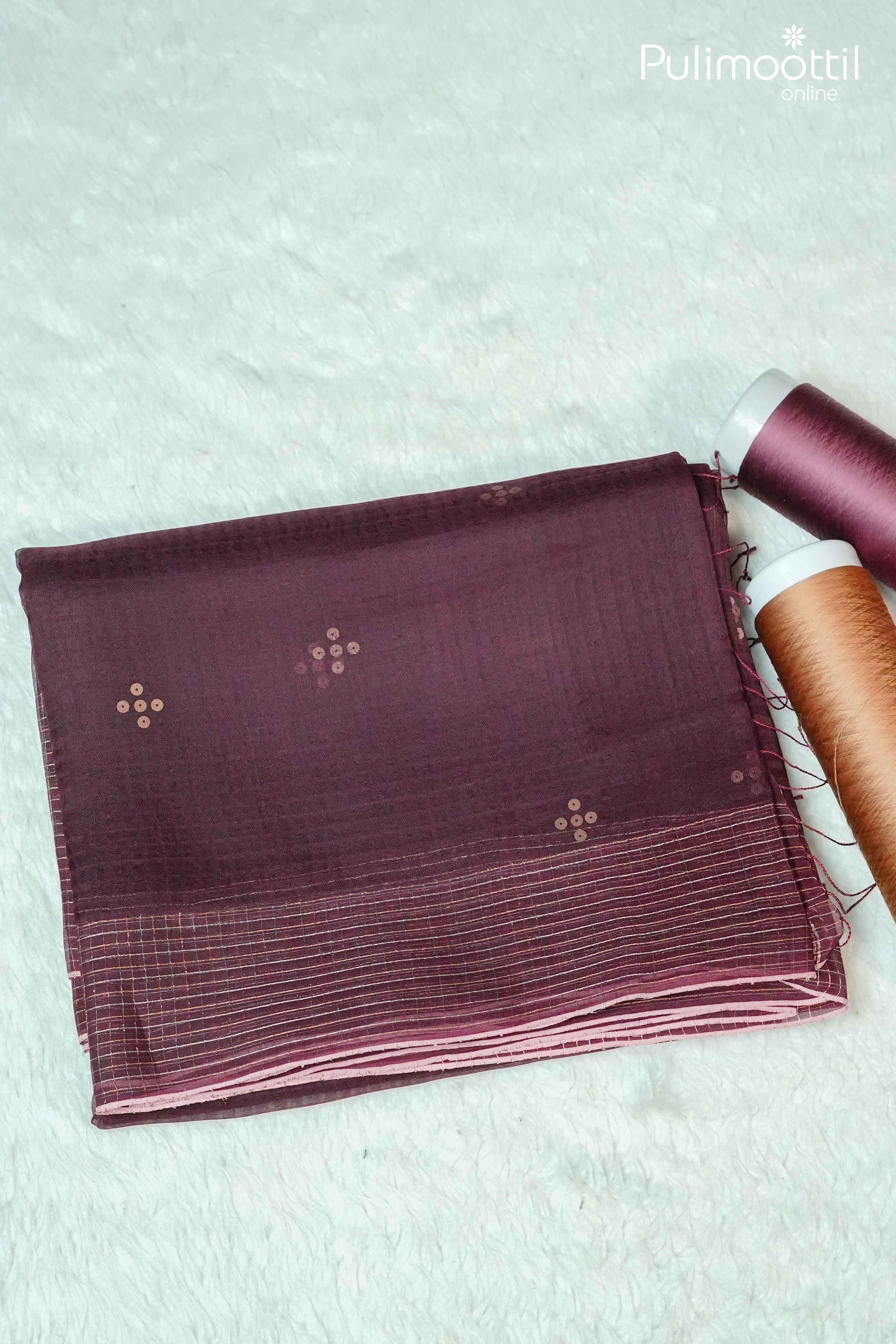 Brown Colour Tussar Silks Saree.