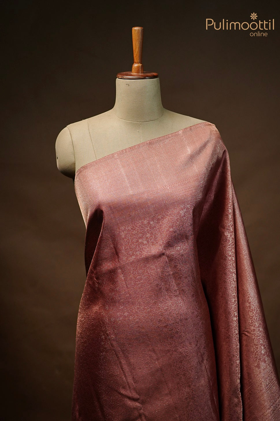 Pastle Peach Colour Kanchipuram Brocade Saree.