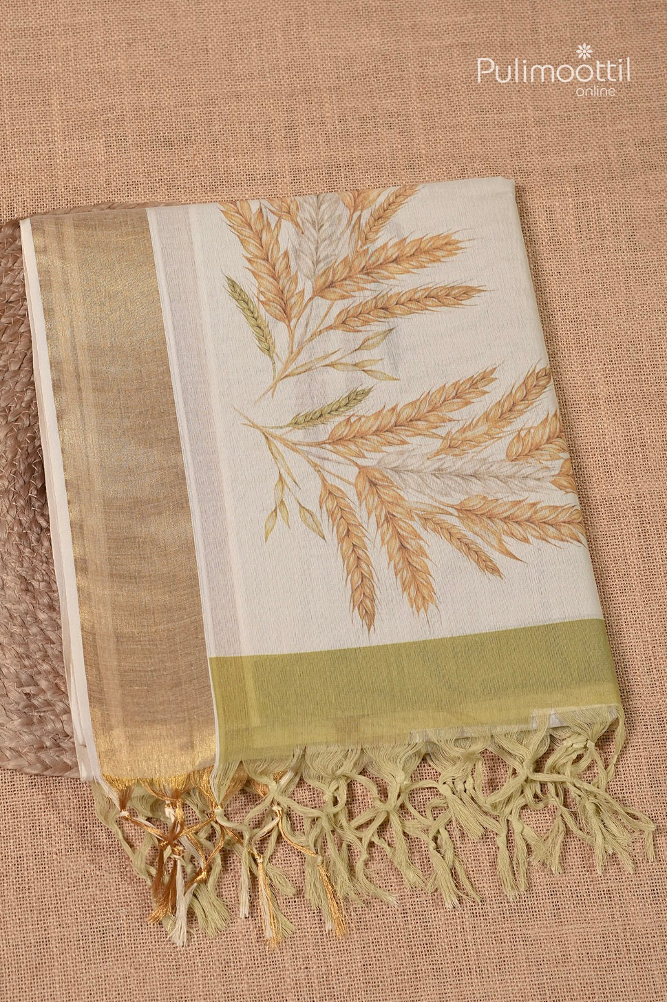 Offwhite Colour Kerala Traditional Cotton Set Saree