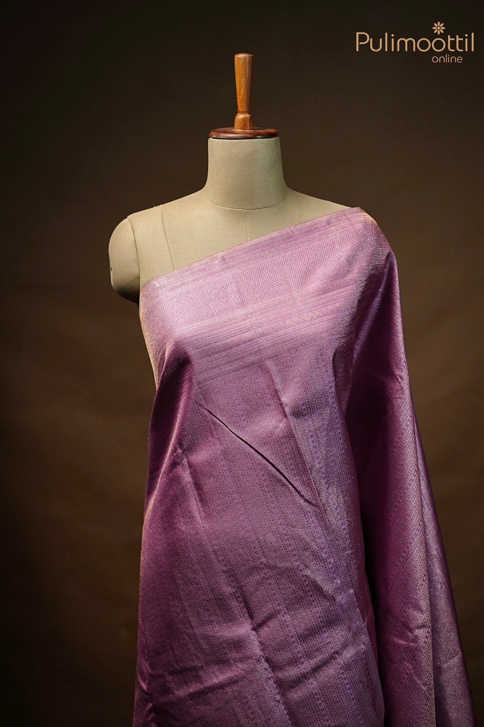 Pink Lvender Colour Kanchipuram Brocade Saree.