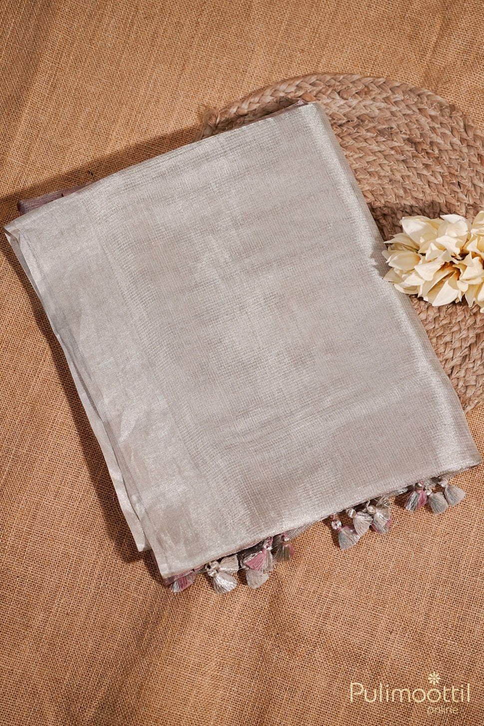 Net Cotta Tissue Saree.
