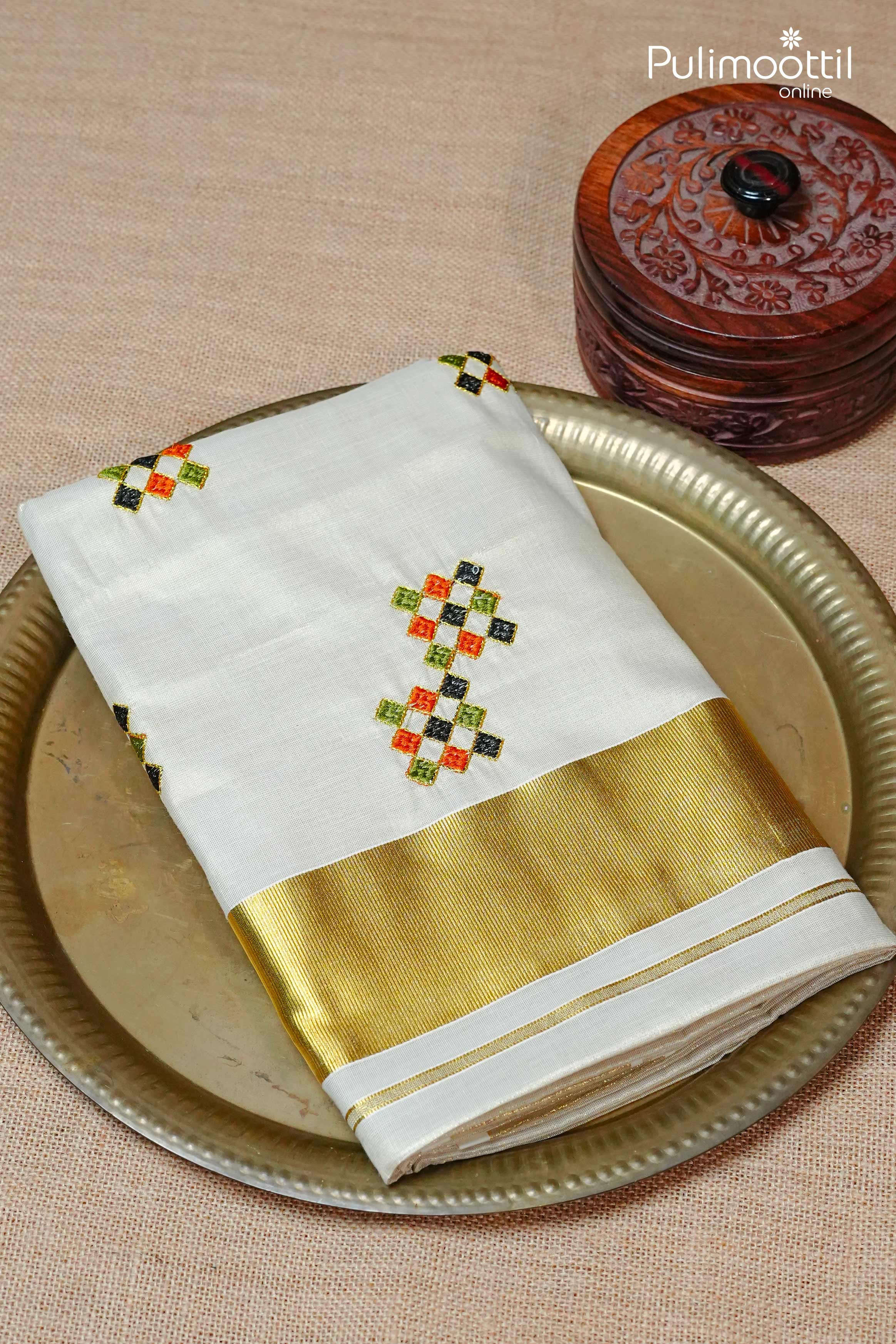 Kerala Traditional  Tissue Set Saree.