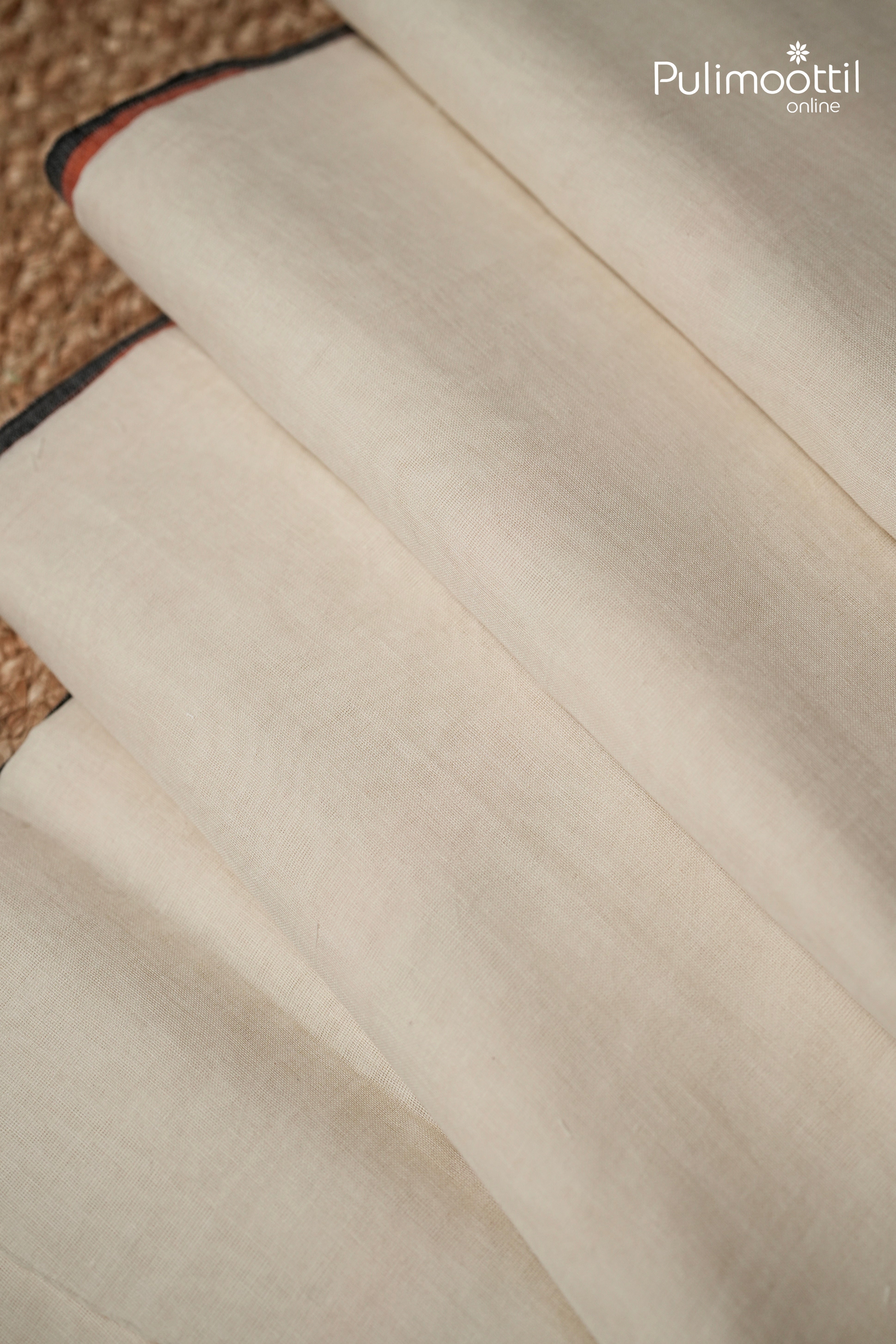 OffWhite Colour Mul Cotton Saree