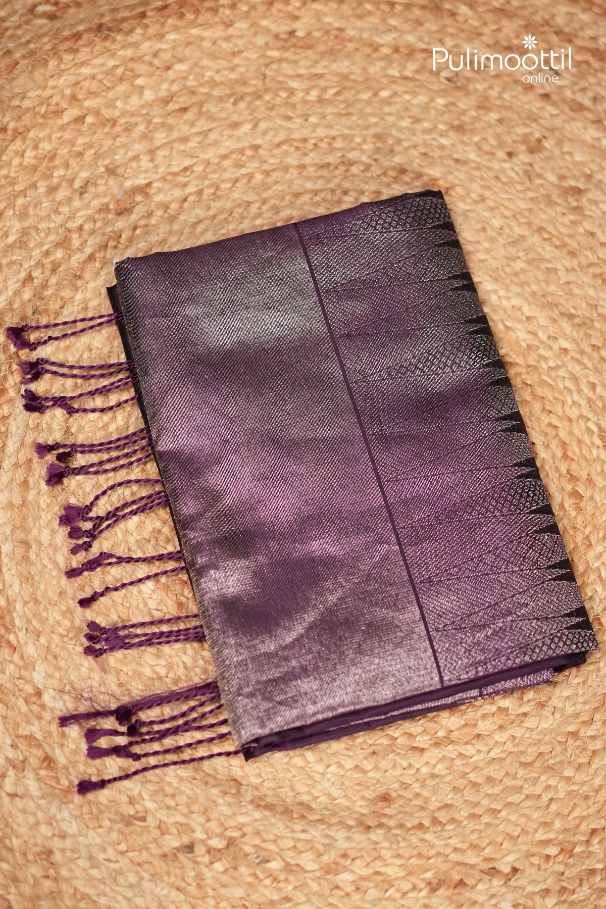 Dark Violet Colour Kanchipuram Soft Silk Saree