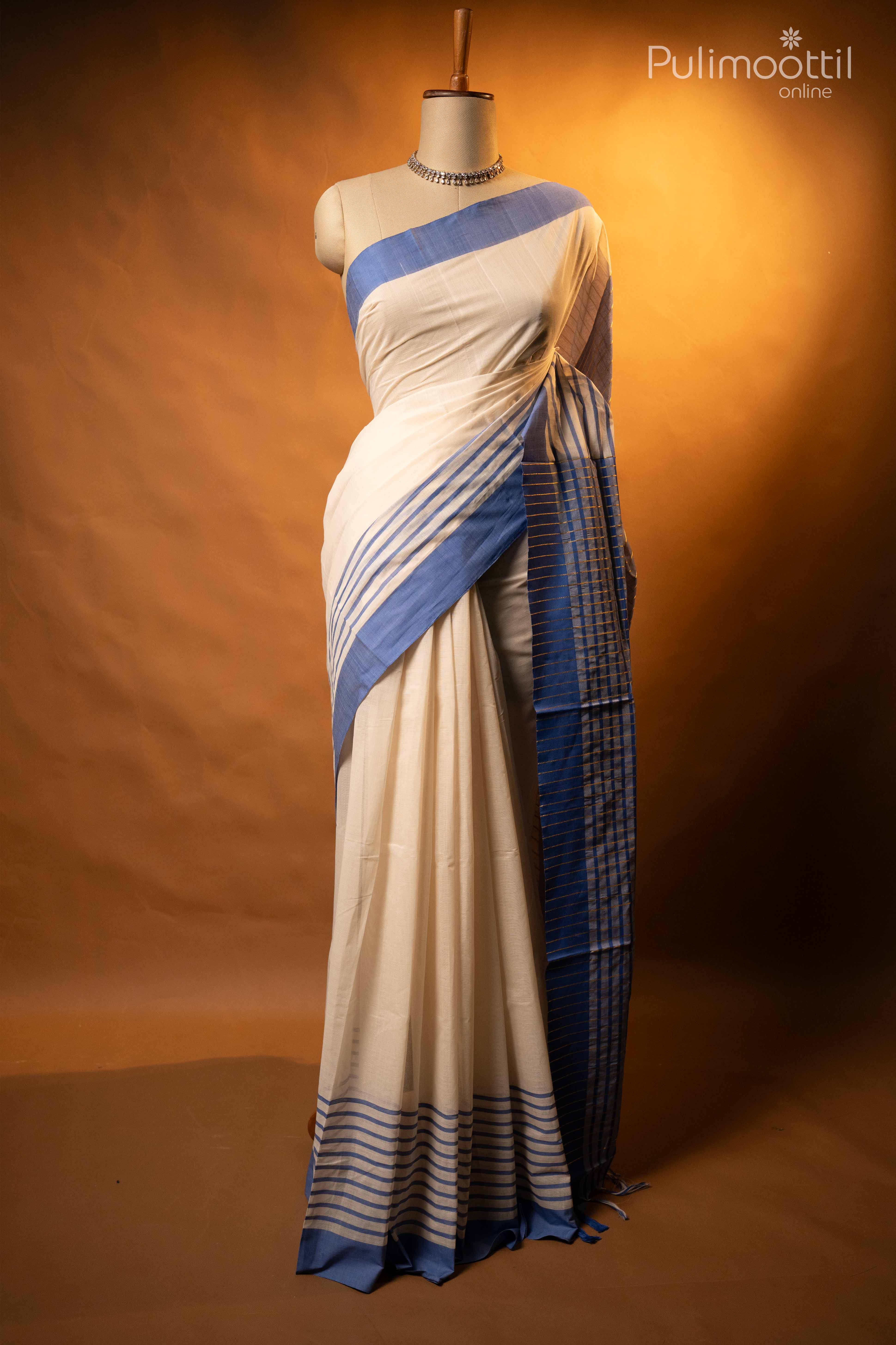 Kerala Traditional Pure Handloom Onam Saree