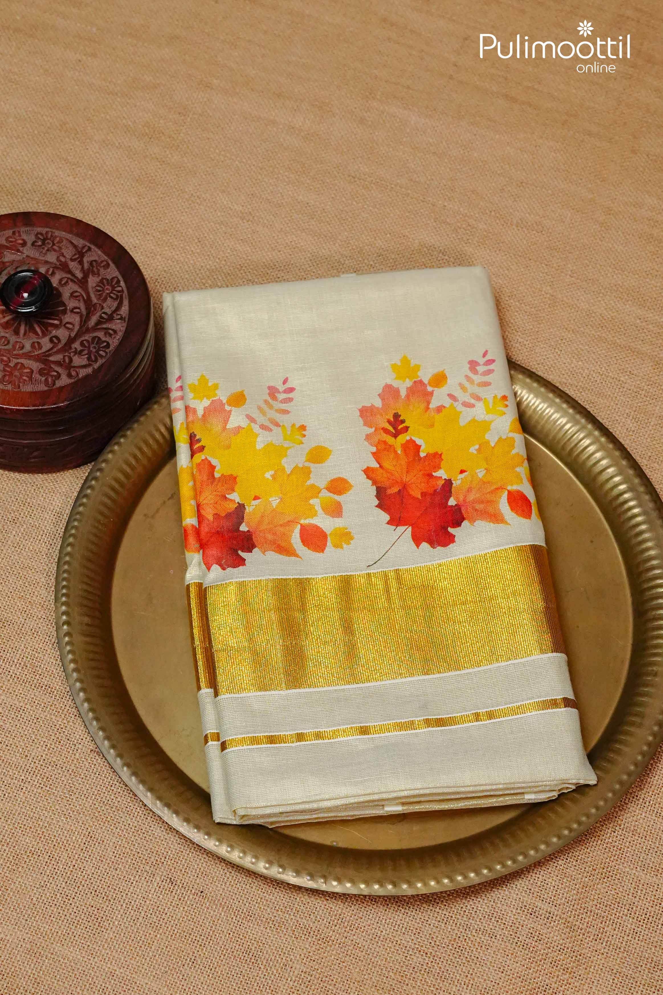 Golden Tissue Kerala Set Saree.