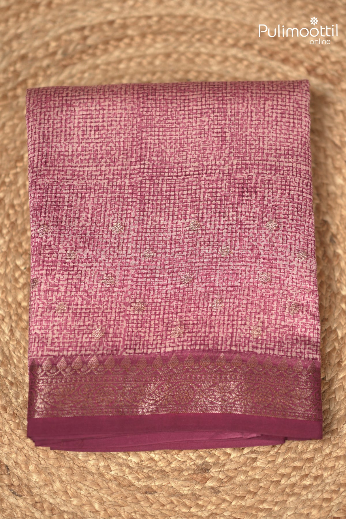 Onion Pink Colour Chanderi Saree