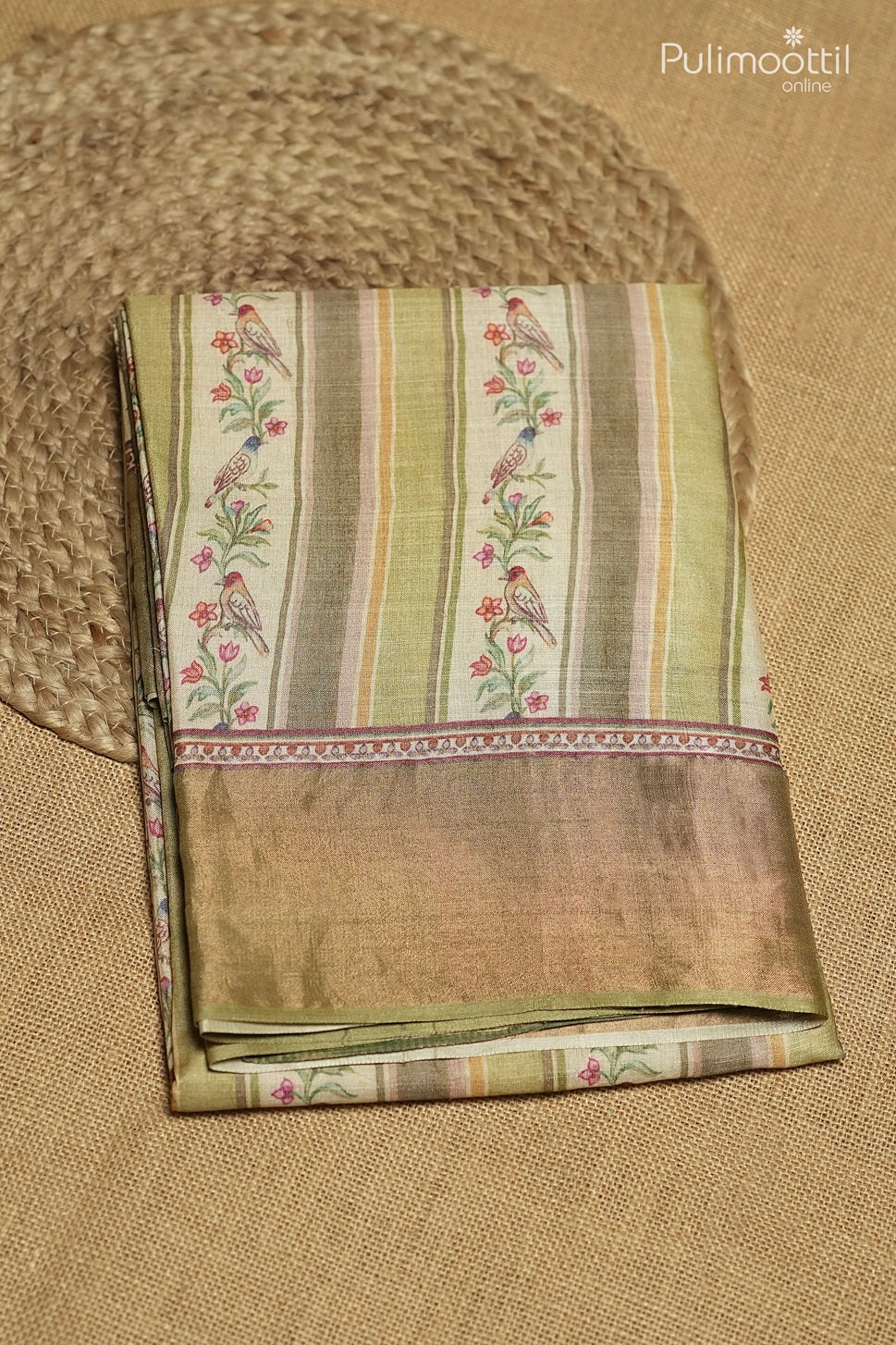 Multicolour Tussar Silk Saree