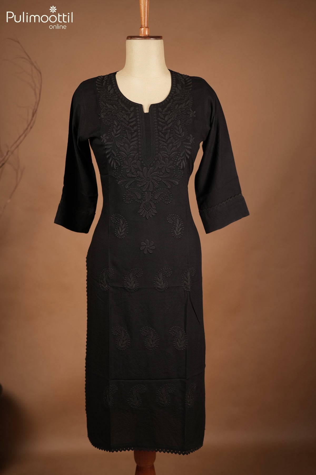 Black Slitted Top