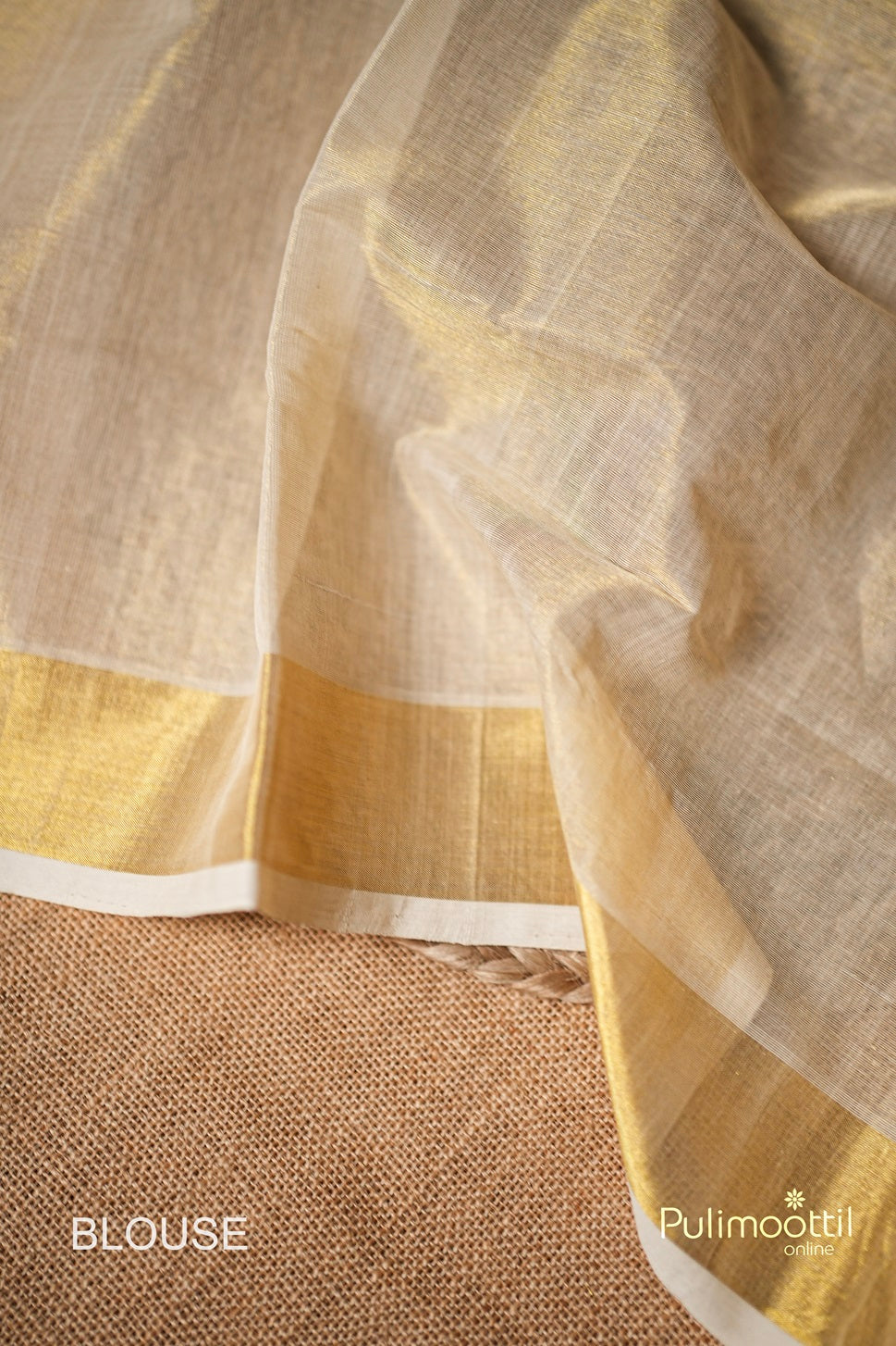 Kerala Traditional Golden Tissue Handloom Set Saree